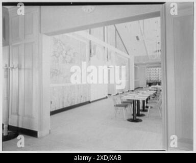 Stouffer's Westgate, Cleveland, Ohio. Blick auf Wandbilder, Seitenwinkel. Gottscho-Schleisner Kollektion Stockfoto