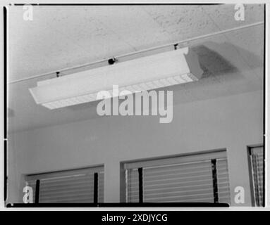 Esso-Gebäude, Baton Rouge, Louisiana. Beleuchtungskörper. Gottscho-Schleisner Kollektion Stockfoto