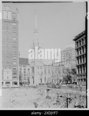 Grace Church, 9. Und Broadway, New York City. Allgemeine Ansicht. Gottscho-Schleisner Kollektion Stockfoto