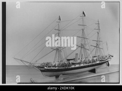 Seamen's Bank for Saving Ship Models, 11 E. 45th St., New York City. Modell U.S.S. Hartford. Gottscho-Schleisner Kollektion Stockfoto