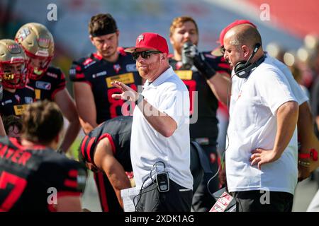 Johnny Schmuck (Berlin Thunder, Head Coach), GER, Berlin Thunder vs. Rhein Fire, American Football, Saison 2024, European League of Football, elf, Woche 5, 23.06.2024, Foto: Eibner-Pressefoto/ Claudius Rauch Stockfoto