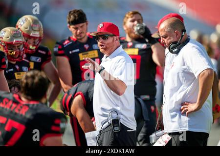 Johnny Schmuck (Berlin Thunder, Head Coach), GER, Berlin Thunder vs. Rhein Fire, American Football, Saison 2024, European League of Football, elf, Woche 5, 23.06.2024, Foto: Eibner-Pressefoto/ Claudius Rauch Stockfoto