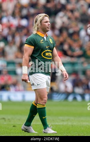 Twickenham Stadium, London, Großbritannien. Juni 2024. Qatar Airways Cup Rugby, Südafrika gegen Wales; FAF de Klerk aus Südafrika Credit: Action Plus Sports/Alamy Live News Stockfoto