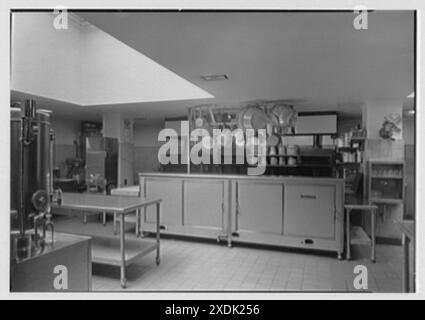 Seamen's Bank for Savings, 74 Wall St., New York City. Küche. Gottscho-Schleisner Kollektion Stockfoto