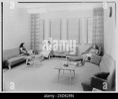 Esso-Gebäude, Baton Rouge, Louisiana. Damen-Lounge. Gottscho-Schleisner Kollektion Stockfoto