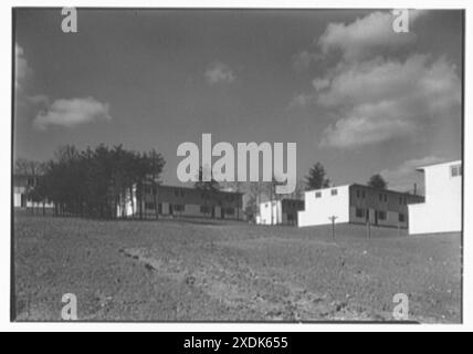 Calvert Houses, College Park, Maryland. Exterieur III. Gottscho-Schleisner-Kollektion Stockfoto