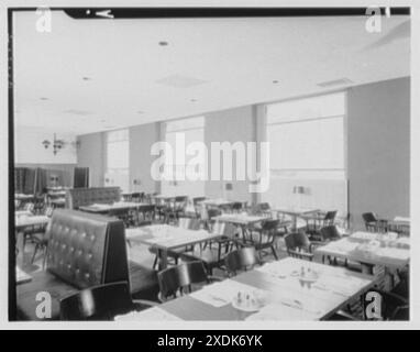 Stouffer's Restaurant, Lancaster Ave., Philadelphia. Devin Room, auf Glaspaneele. Gottscho-Schleisner Kollektion Stockfoto