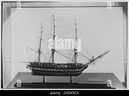 Seamen's Bank for Saving Ship Models, 74 Wall St., New York City. Verfassung, Profil. Gottscho-Schleisner Kollektion Stockfoto