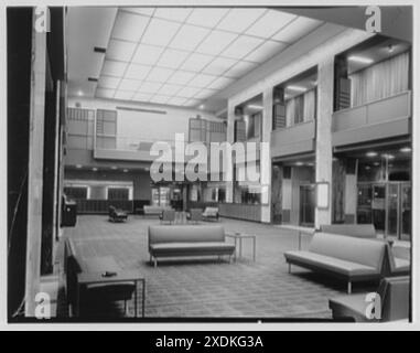 Hotel New Yorker, 34th St. und 8th Ave., New York City. Allgemeine Ansicht zum Schlüsselpult. Gottscho-Schleisner Kollektion Stockfoto