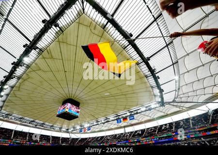 Frankfurt, Deutschland. Juni 2024. Deutsche Fans beim Fußball-Europameisterspiel 2024 zwischen der Schweiz und Deutschland in der Frankfurt Arena, Frankfurt, Deutschland - Sonntag, 23. Juni 2024. Sport - Fußball . (Foto: Spada/LaPresse) Credit: LaPresse/Alamy Live News Stockfoto