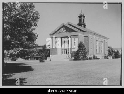 Woodmere Academy, Woodmere, Long Island. Hessel Hall. Gottscho-Schleisner Kollektion Stockfoto