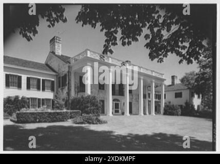 Cornelius V. Whitney, Wohnsitz in Old Westbury, Long Island, New York. Südfassade. Gottscho-Schleisner Kollektion Stockfoto