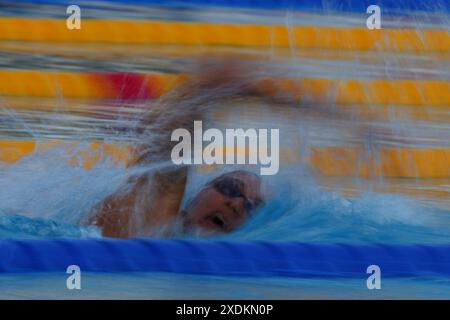 Roma, Italien. Juni 2024. Simona Quadarella (ITA) während des 60. Trofeo Settecolli im Foro Italico in Rom, Italien Sonntag, 23. Juni 2024. Sport - Schwimmen. (Foto: Gian Mattia D'Alberto/LaPresse) Credit: LaPresse/Alamy Live News Stockfoto