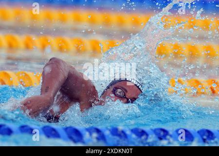 Roma, Italien. Juni 2024. Simona Quadarella (ITA) während des 60. Trofeo Settecolli im Foro Italico in Rom, Italien Sonntag, 23. Juni 2024. Sport - Schwimmen. (Foto: Gian Mattia D'Alberto/LaPresse) Credit: LaPresse/Alamy Live News Stockfoto