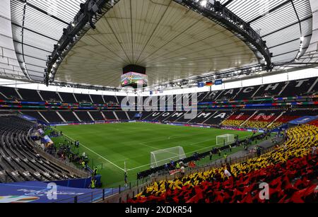 Frankfurt, Deutschland. Juni 2024. Allgemeine Ansicht des Stadions vor dem Spiel der UEFA-Europameisterschaft in der Commerzbank-Arena, Frankfurt. Der Bildnachweis sollte lauten: David Klein/Sportimage Credit: Sportimage Ltd/Alamy Live News Stockfoto