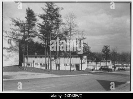 Calvert Houses, College Park, Maryland. Exterieur XI. Gottscho-Schleisner Kollektion Stockfoto