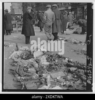 Blick auf New York City. 1933 Junk Markets VI. Sammlung Gottscho-Schleisner Stockfoto