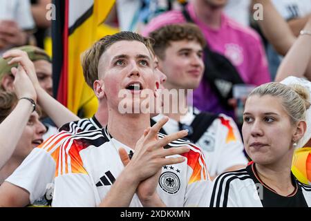 Frankfurt, Deutschland. Juni 2024. Frankfurt, Deutschland, 23. Juni 2024: Fan of Germany beim Spiel der UEFA EURO 2024 Germany Group A zwischen der Schweiz und Deutschland in der Frankfurt Arena in Frankfurt, Deutschland. (Daniela Porcelli/SPP) Credit: SPP Sport Press Photo. /Alamy Live News Stockfoto