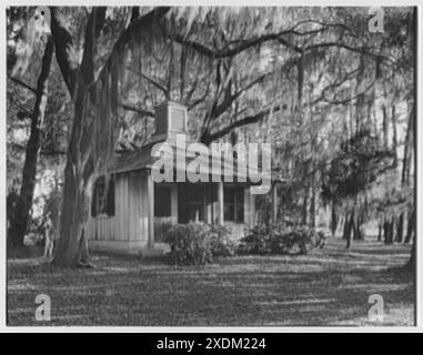 Mrs. Reynolds Bagley, Musgrove Plantation, Residenz auf St. Simons Island, Georgia. Wäscherei. Gottscho-Schleisner Kollektion Stockfoto