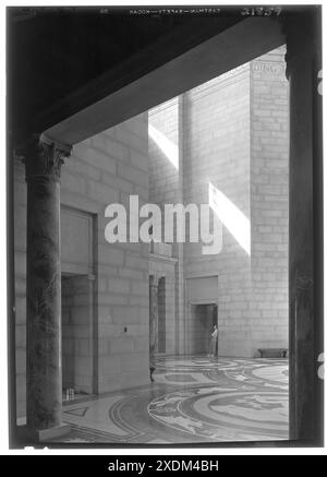 Nebraska State Capitol, Lincoln, Nebraska. Rotunde, Sonnenwellen. Gottscho-Schleisner Kollektion Stockfoto