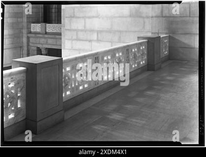 Nebraska State Capitol, Lincoln, Nebraska. Rotunde, Onyx-Schiene, gegen. Gottscho-Schleisner Kollektion Stockfoto