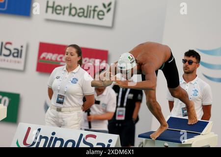 Roma, Italien. Juni 2024. Gregorio Paltrinieri (ITA) während des 60. Trofeo Settecolli im Foro Italico in Rom, Italien Sonntag, 23. Juni 2024. Sport - Schwimmen. (Foto: Gian Mattia D'Alberto/LaPresse) Credit: LaPresse/Alamy Live News Stockfoto