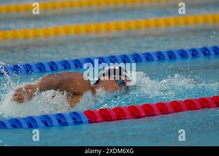 Roma, Italien. Juni 2024. Luca de Tullio ( ITA ) während des 60. Trofeo Settecolli im Foro Italico in Rom, Italien Sonntag, 23. Juni 2024. Sport - Schwimmen. (Foto: Gian Mattia D'Alberto/LaPresse) Credit: LaPresse/Alamy Live News Stockfoto