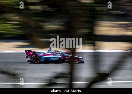 Salinas, CA, USA. Juni 2024. DAVID MALUKAS (66) aus Chicago, Illinois, übt für den Firestone Grand Prix von Monterey auf dem WeatherTech Raceway Laguna Seca in Salinas, CA. (Bildausweis: © Walter G. Arce Sr./ASP Via ZUMA Press Wire) NUR REDAKTIONELLE VERWENDUNG! Nicht für kommerzielle ZWECKE! Stockfoto