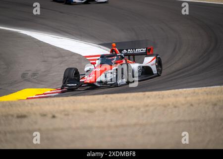 Salinas, CA, USA. Juni 2024. LUCA GHIOTTO (R) (51) aus Arzignano, Italien übt NUR REDAKTIONELLE VERWENDUNG für den Firestone Grand Prix von Monterey auf dem WeatherTech Raceway Laguna Seca in Salinas, CA. (Kreditbild: © Walter G. Arce Sr./ASP Via ZUMA Press Wire)! Nicht für kommerzielle ZWECKE! Stockfoto