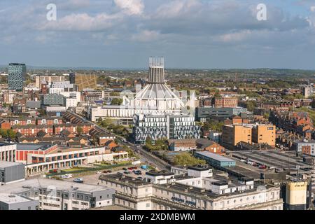 Liverpool, Merseyside, England, Großbritannien - 16. Mai 2023: Blick auf die Skyline der Stadt Stockfoto