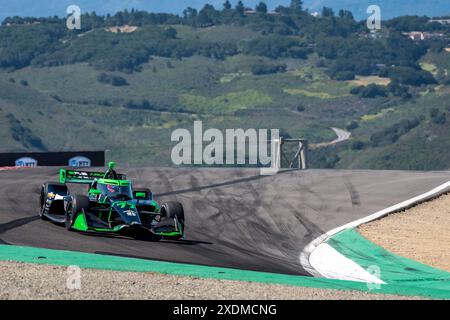 Salinas, CA, USA. Juni 2024. ROMAIN GROSJEAN (77) aus Genf, Schweiz, betreibt für den Firestone Grand Prix von Monterey auf dem WeatherTech Raceway Laguna Seca in Salinas, CA. (Bild: © Walter G. Arce Sr./ASP via ZUMA Press Wire) NUR REDAKTIONELLE VERWENDUNG! Nicht für kommerzielle ZWECKE! Stockfoto