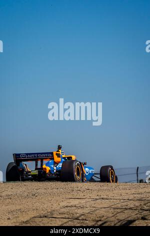 Salinas, CA, USA. Juni 2024. NOLAN SIEGEL (78) aus Palo Alto, Kalifornien, übt für den Firestone Grand Prix von Monterey auf dem WeatherTech Raceway Laguna Seca in Salinas, CA. (Bild: © Walter G. Arce Sr./ASP Via ZUMA Press Wire) NUR REDAKTIONELLE VERWENDUNG! Nicht für kommerzielle ZWECKE! Stockfoto