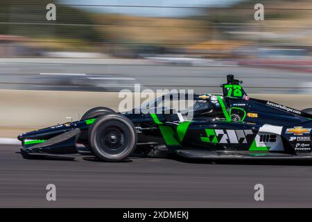 Salinas, CA, USA. Juni 2024. AGUSTIN HUGO CANAPINO (78) von Arrecifes, Argentinien übt NUR REDAKTIONELLE VERWENDUNG für den Firestone Grand Prix von Monterey auf dem WeatherTech Raceway Laguna Seca in Salinas, CA. (Foto: © Walter G. Arce Sr./ASP Via ZUMA Press Wire)! Nicht für kommerzielle ZWECKE! Stockfoto