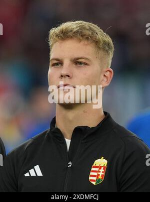 Ungarns Andras Schafer beim Gruppenspiel der UEFA Euro 2024 in der Stuttgarter Arena. Bilddatum: Sonntag, 23. Juni 2024. Stockfoto