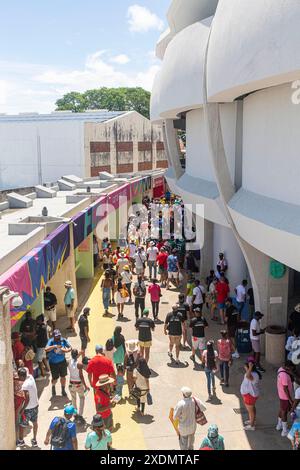 T20 Cricket im Barbados's Kensington Oval in Bridgetown am Sonntag, 23. Juni 2024, Spiel zwischen den USA und England. England besiegte die Vereinigten Staaten. Stockfoto