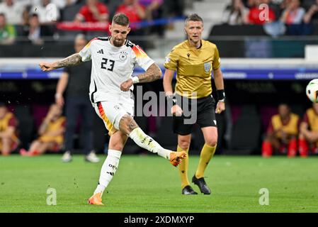 Frankfurt, Deutschland. Juni 2024. Robert Andrich (23) aus Deutschland in Aktion während eines Fußballspiels zwischen den Nationalmannschaften der Schweiz und Deutschland am dritten Spieltag in der Gruppe A in der Gruppenphase der UEFA Euro 2024, am Sonntag, den 23. Juni 2024 in Frankfurt. Quelle: Sportpix/Alamy Live News Stockfoto