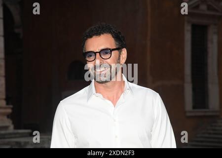 Rom, Piazza del Campidoglio „Premio Biagio Agnes 2024“, auf dem Foto: Alberto Matano Stockfoto