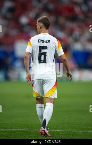 Frankfurt, Deutschland, 23. Juni 2024 FRANKFURT, DEUTSCHLAND - 23. JUNI: Joshua Kimmich aus Deutschland sah während der UEFA Euro 2024 Meisterschaftsgruppe am 23. Juni 2024 Ein Spiel zwischen der Schweiz und Deutschland in der Frankfurt Arena in Frankfurt, Deutschland. (Foto: Dan O' Connor/ATPImages) Dan O' Connor (Dan O' Connor/ATP Images/SPP) Stockfoto