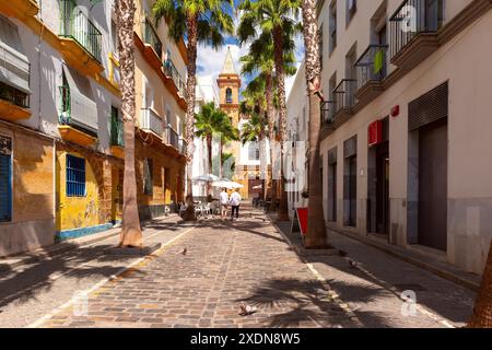 Jungfrau von La Palma an sonnigen Tagen, Cadiz, Andalusien, Spanien Stockfoto