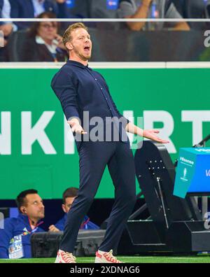 DFB-Cheftrainer Julian Nagelsmann, Bundestrainer, Nationaltrainer, in der Gruppe A Bühnenspiel DEUTSCHLAND - SCHWEIZ der UEFA-Europameisterschaften 2024 am 23. Juni 2024 in Frankfurt, Deutschland. Fotograf: Peter Schatz Stockfoto