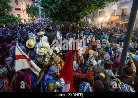 Es firo, Mauren und Christen feiern den Sieg über die barbary Korsaren vom 11. Mai 1561, Soller, Mallorca, Balearen, Spanien. Stockfoto