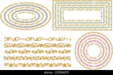 Vintage-Pinsel mit nahtlosem Muster Stock Vektor