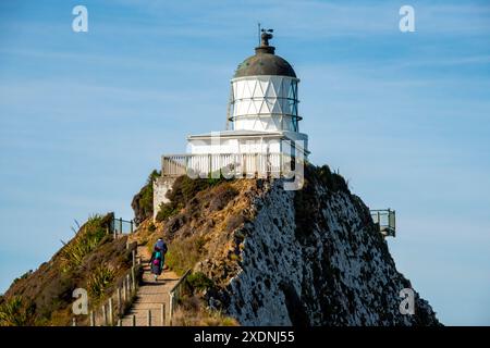Nugget Point Lighthouse - Neuseeland Stockfoto