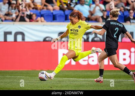 Harrison, Usa. Juni 2024. Harrison, USA, 13. Juni 2024: Trinity Rodman (2 Washington Spirit) während des Spiels zwischen Gotham FC und Washington Spirit in der Red Bull Arena in Harrison, NJ, USA (NUR REDAKTIONELLE VERWENDUNG). (Rebekah Wynkoop/SPP) Credit: SPP Sport Press Photo. /Alamy Live News Stockfoto