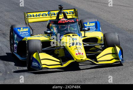 22. Juni 2024 Monterey, CA, USA Rahal Letterman Lanigan Racing | 5-stündiger Getränkefahrer Pietro Fittipaldi aus Dänemark (30) während des Firestone Grand Prix von Monterey IndyCar Practice 2 auf dem WeatherTech Raceway Laguna Seca Monterey, CA Thurman James/CSM Stockfoto