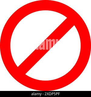 Symbol für verbotenes Zeichen. Vektorabbildung. Stock Vektor