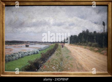 Giuseppe de Nittis (1846-1884), Route en Italie, 1870, Ausstellung im Museum, Paris 1874 Erfindung des Impressionismus, Musée d'Orsay, Paris, Frankreich Stockfoto