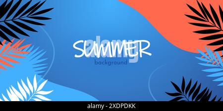 Sommerrahmen. Tropischer Hintergrund. Vektorabbildung Stock Vektor
