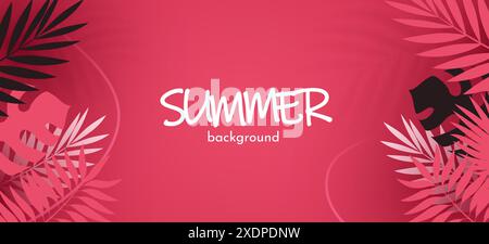 Sommerrahmen. Tropischer Hintergrund. Vektorabbildung Stock Vektor