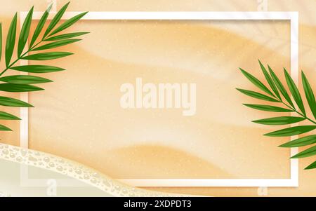 Sommerrahmen. Tropischer Hintergrund. Vektorabbildung Stock Vektor